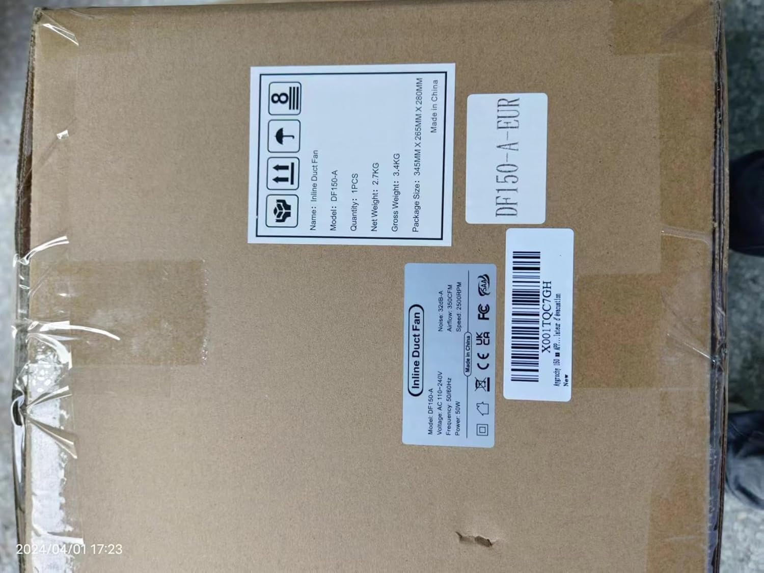 Aygrochy 150 mm wifi APP inline fan with Temperature and Humidity controller, Extractor Fan for Booster, Growth Tents, Ventilation and exhaust fan.