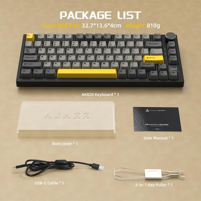 Tastatura mecanica AK820PRO 75% cu ecran Smart TFT