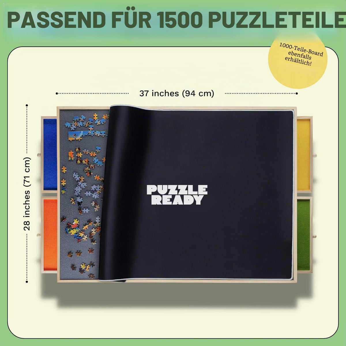 Tabla puzzle Puzzle Ready 1500 piese  lemn 102 x 69 cm