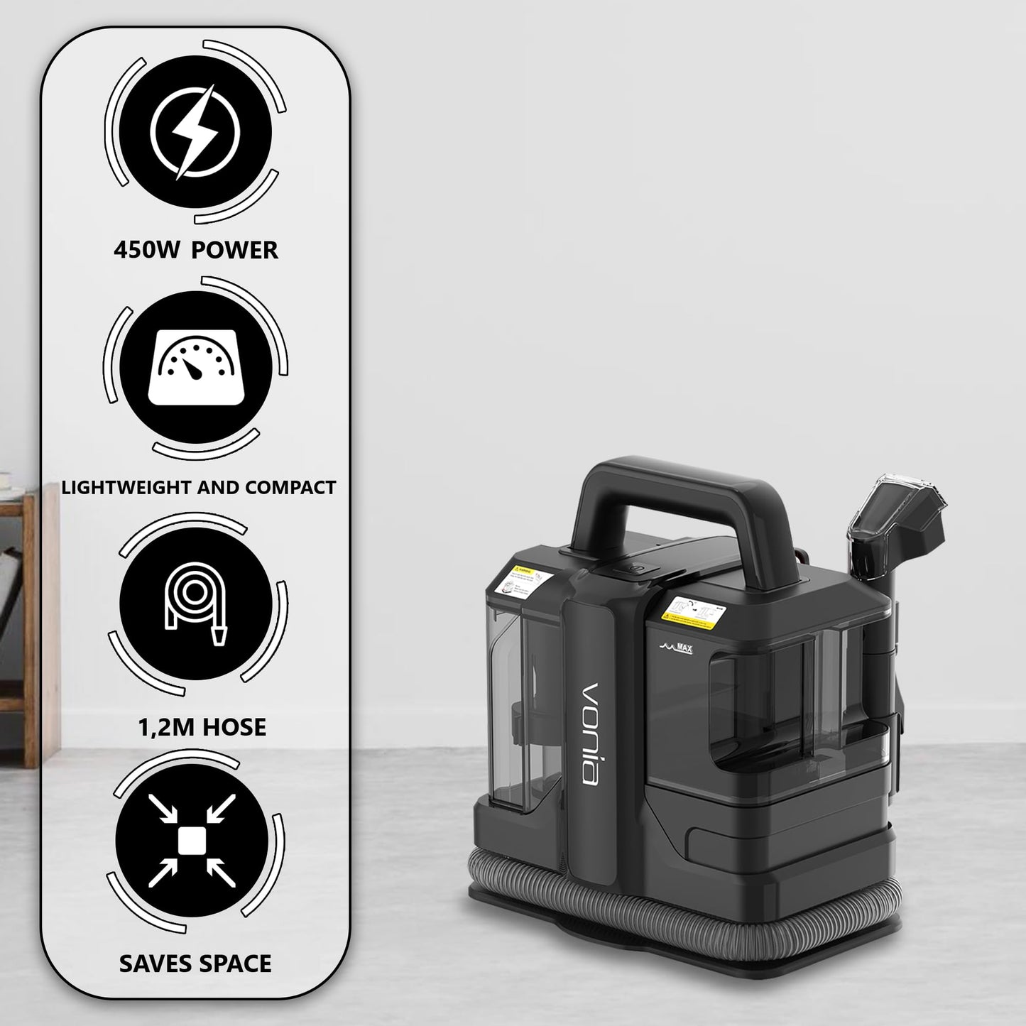 Aspirator Vonia Carpet Cleaner 450W 110000Pa negru