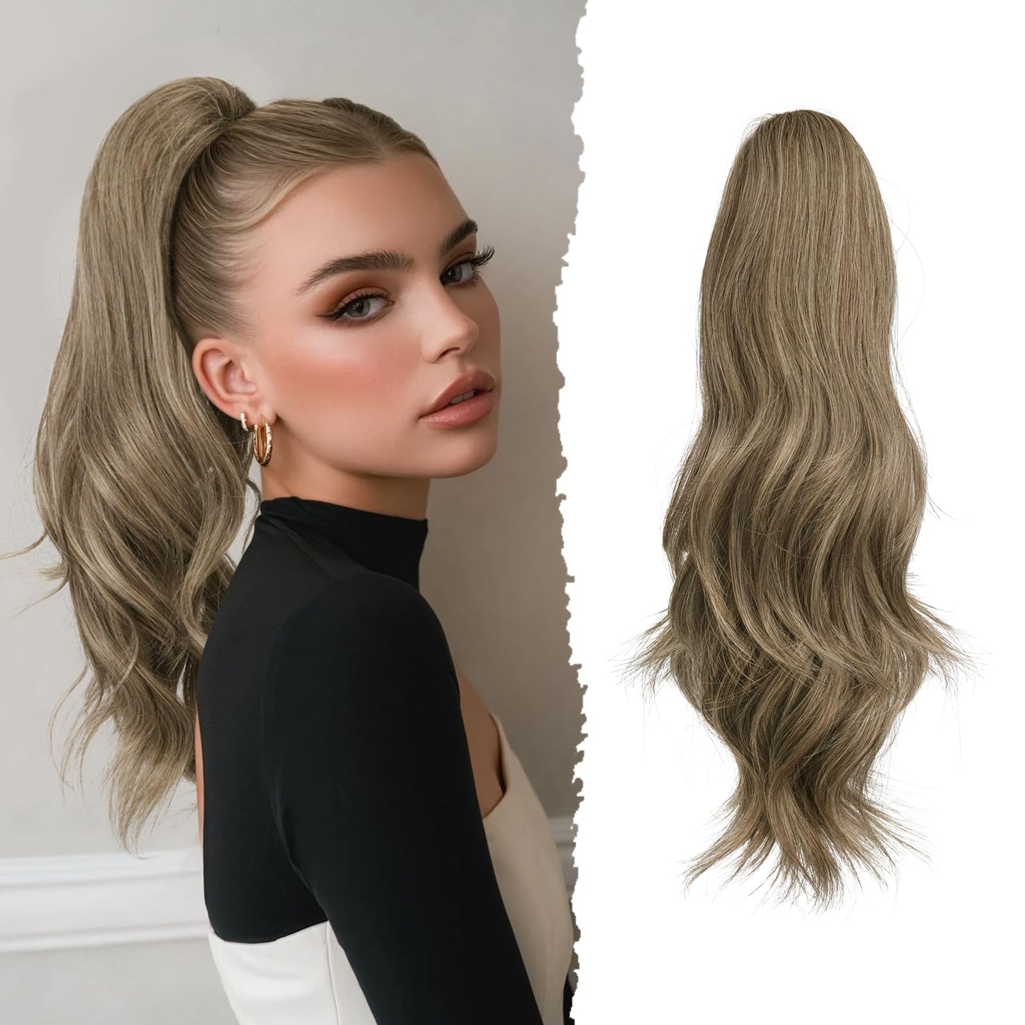 Coada de par Sofeiyan Claw Clip 16 inch Ondulata Dark Brown