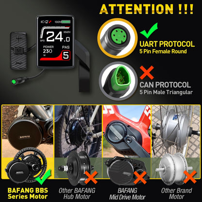 Display DZ49 LCD 2 inch pentru Bafang BBS01 BBS02 BBS-HD eBike