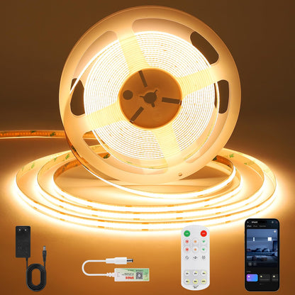Banda LED Ruan App Control COB 5m 24V 6000K alb rece