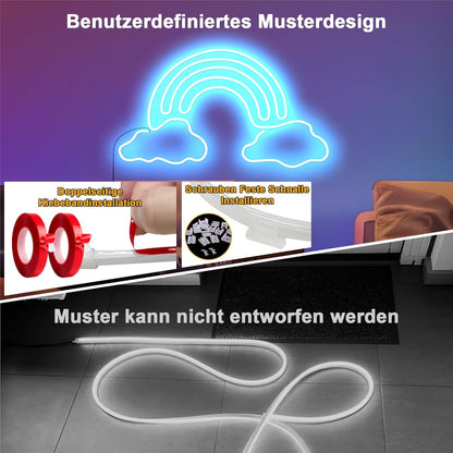 Cozylady RGB Neon LED Strip Light, with Remote Control, App Control, Waterproof Flexible RGB Strips, 24 V LED Neon Strip for Bedroom, Home Interior Decoration (10 M/30 Feet)