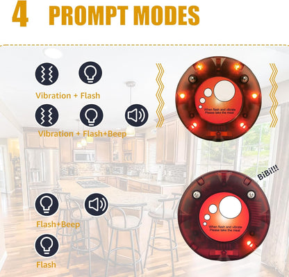 Retekess TD158 Pager Call System, 30 Restaurant Pager System, Outdoor 500 M, LED Tube Display, 4 Call Modes, 1-250s Call Time, Gastro Pager for Food Truck, Hotel, Bar