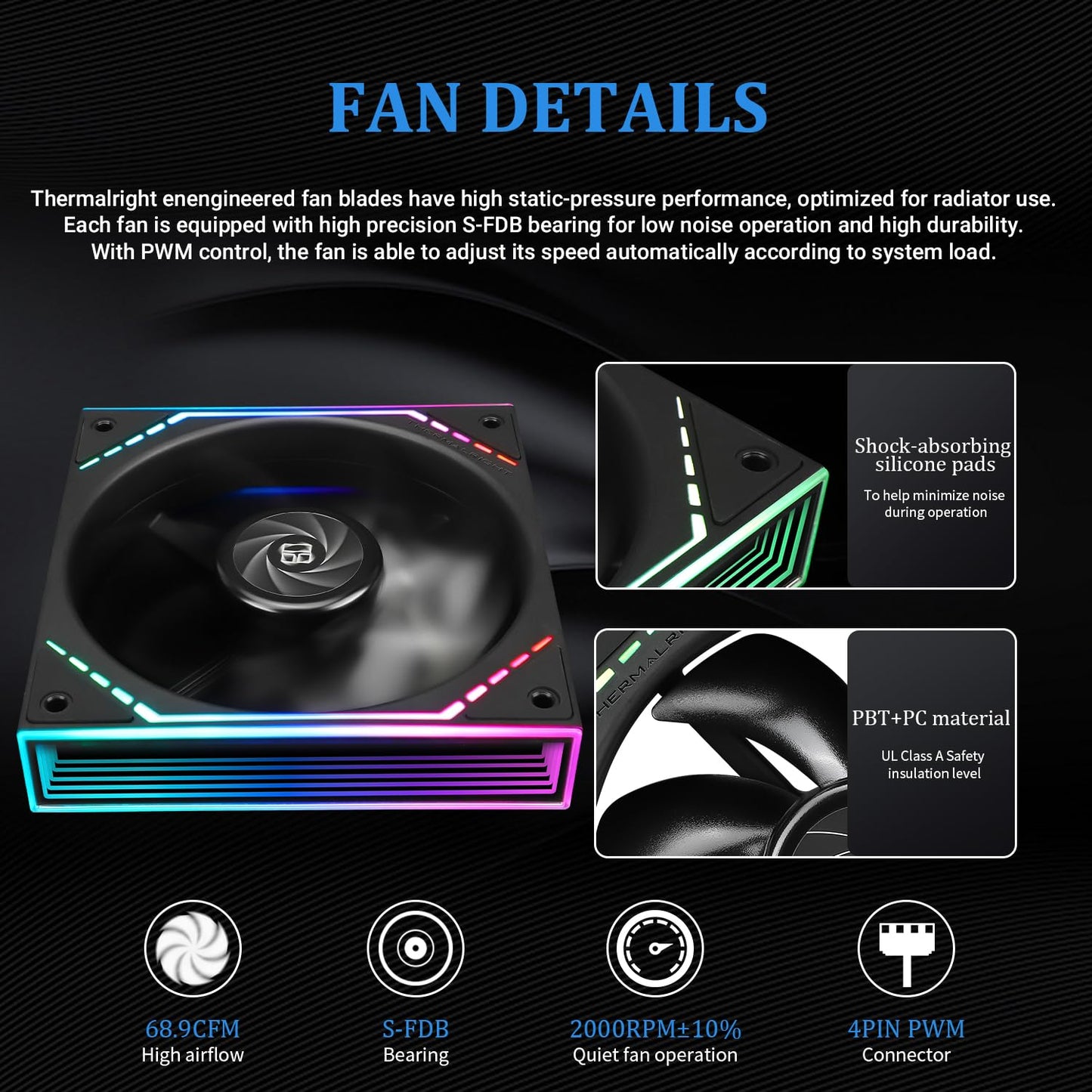 Thermalright Frozen Infinity 240 Black Liquid CPU Cooler,Double PWM Fans with 2000RPM,Desktop CPU Aio Cooler,for AM4/AM5&Intel LGA1150/1151/1200/2011/1700/1851,Infinity Mirror PC CPU Water Cooler