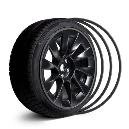 Protectii janta EVOOOR 17 Inch Black aliaj, set 4 bucati