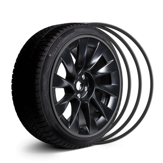 Protectii janta EVOOOR 17 Inch Black aliaj, set 4 bucati