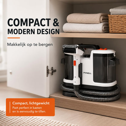 Aparat curatat covoare POWELL 304W 450W 13000Pa alb compact