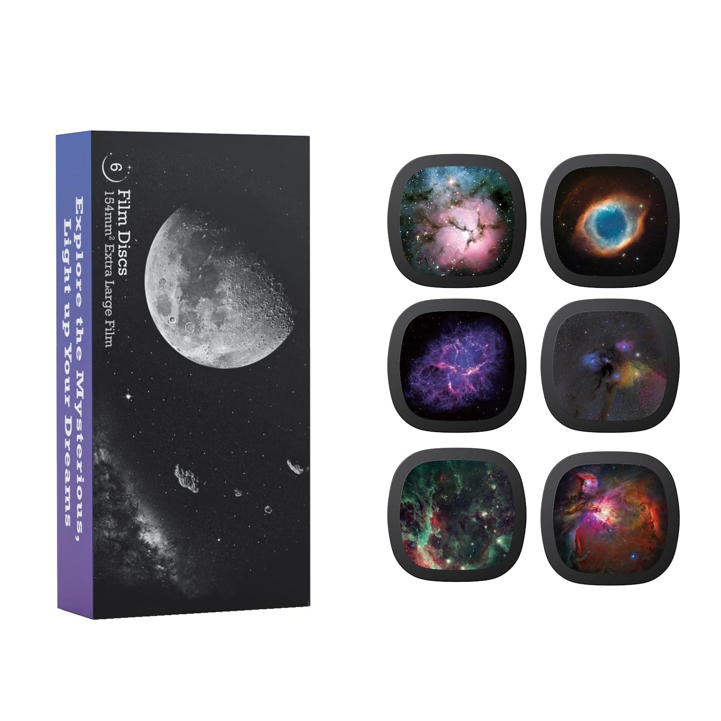 Realistic Discs for Ainael Meteor and Galaxy Projector - 5K Ultra HD Slides for Home Planetarium, 6-Disc Set Without Projector (Nebula 1)
