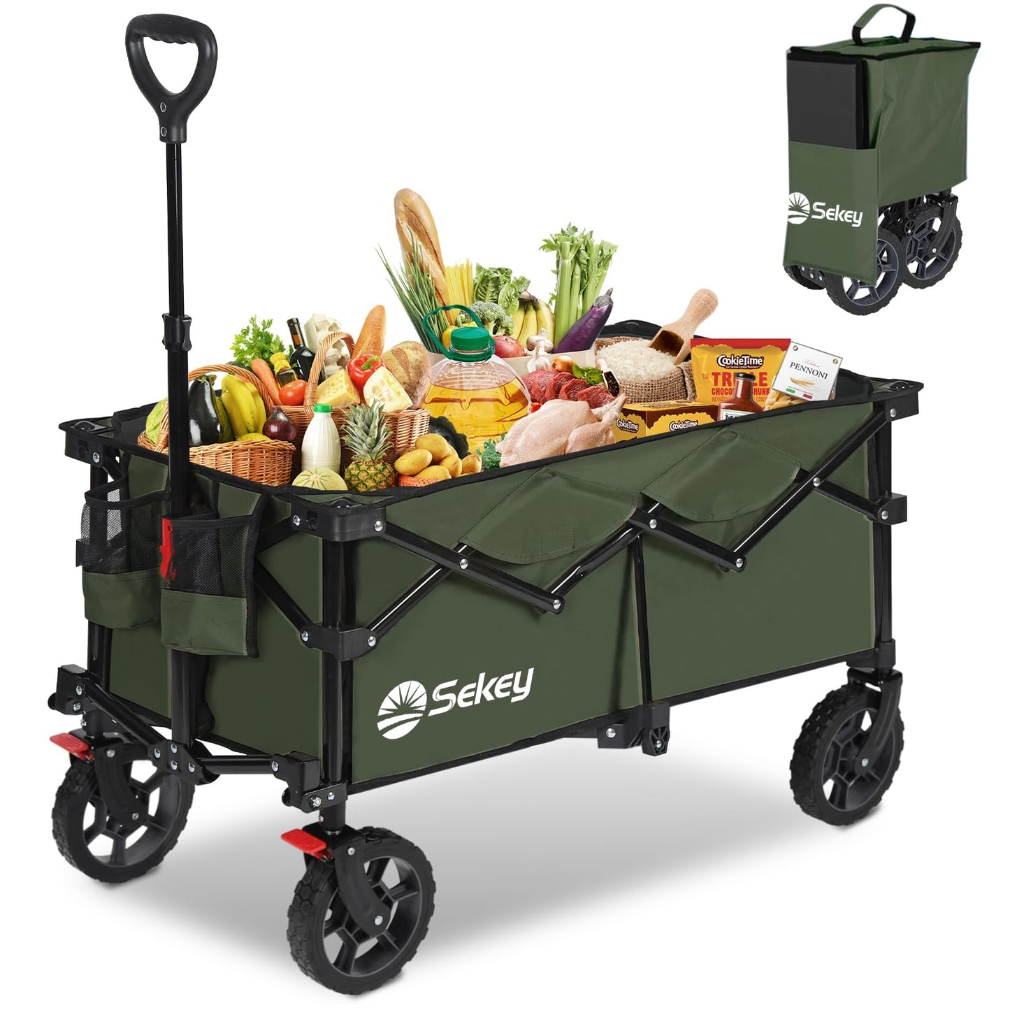 Carucior pliabil Sekey XXL Plus 200 L, 200 kg, roti off-road