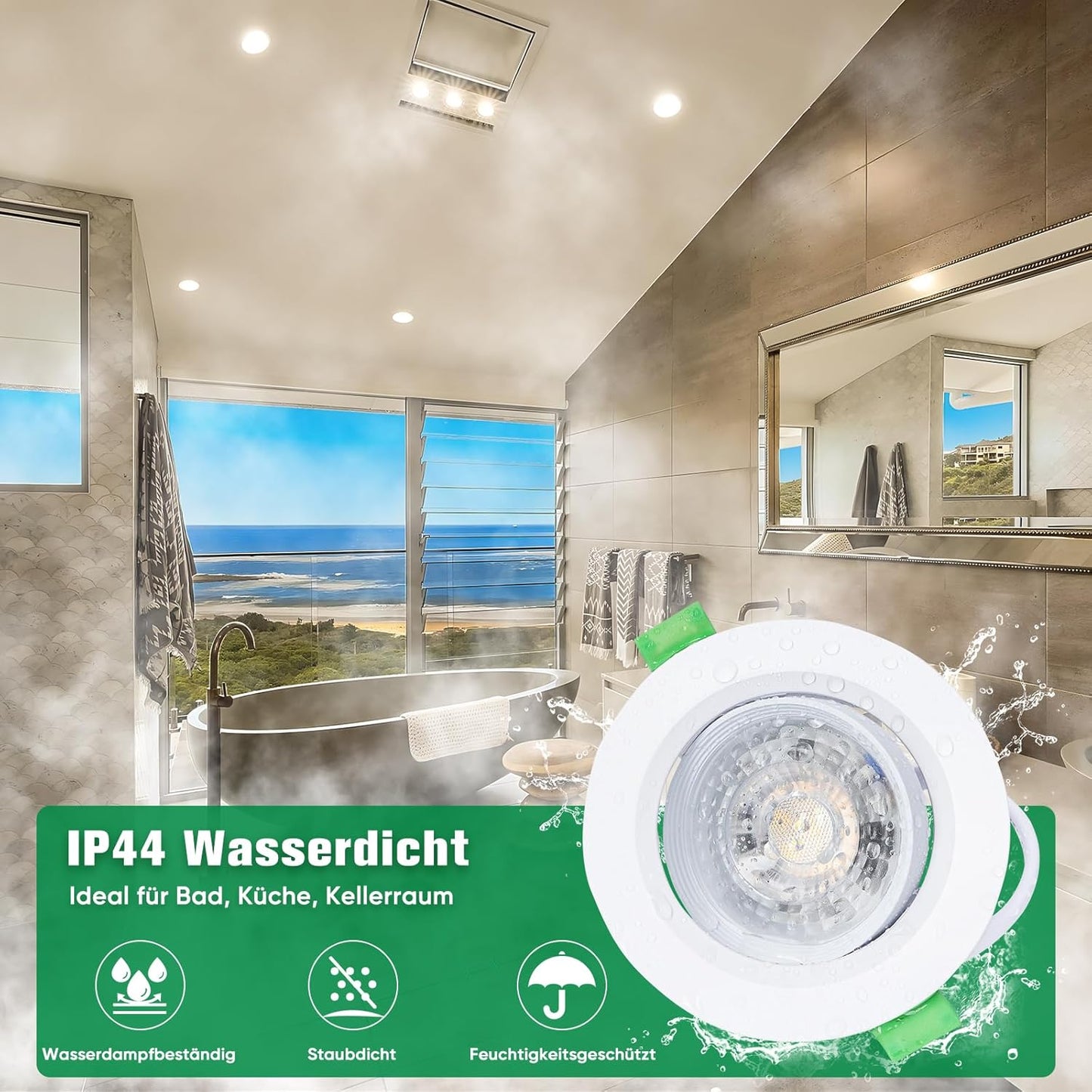 Shine Decor LED Recessed Spotlight,Neutral White 4000K Dimmable,LED Ceiling Downlights,Recessed LED Lights for Bedroom Bathroom Kitchen,Pack of 10