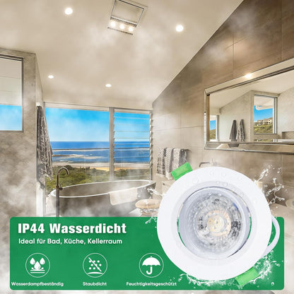Shine Decor LED Recessed Spotlight,Neutral White 4000K Dimmable,LED Ceiling Downlights,Recessed LED Lights for Bedroom Bathroom Kitchen,Pack of 10