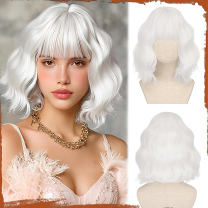 Peruca Sofeiyan Bob Wavy cu Breton 30 cm Fibra Kanekalon
