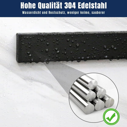 Bara magnetica pentru cutite Dmore, 59 cm, neagra, cu 4 carlige