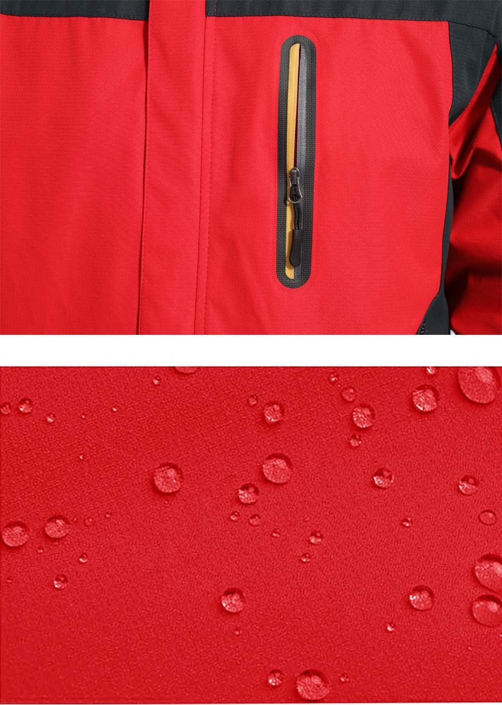 KEFITEVD Softshelljacke Herren Wasserabweisende Funktionsjacke mit Abnehmbarer Kapuze Leichte Outdoorjacke für Wandern Trekking