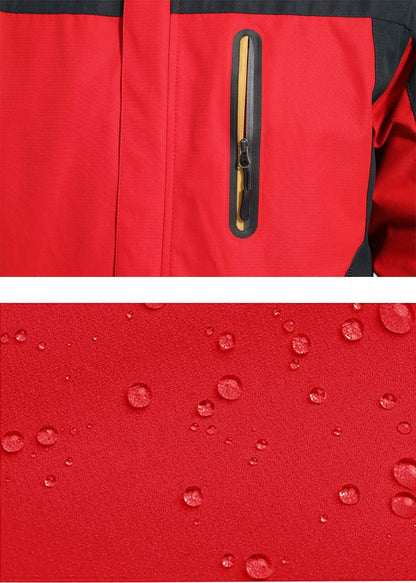 KEFITEVD Softshelljacke Herren Wasserabweisende Funktionsjacke mit Abnehmbarer Kapuze Leichte Outdoorjacke für Wandern Trekking