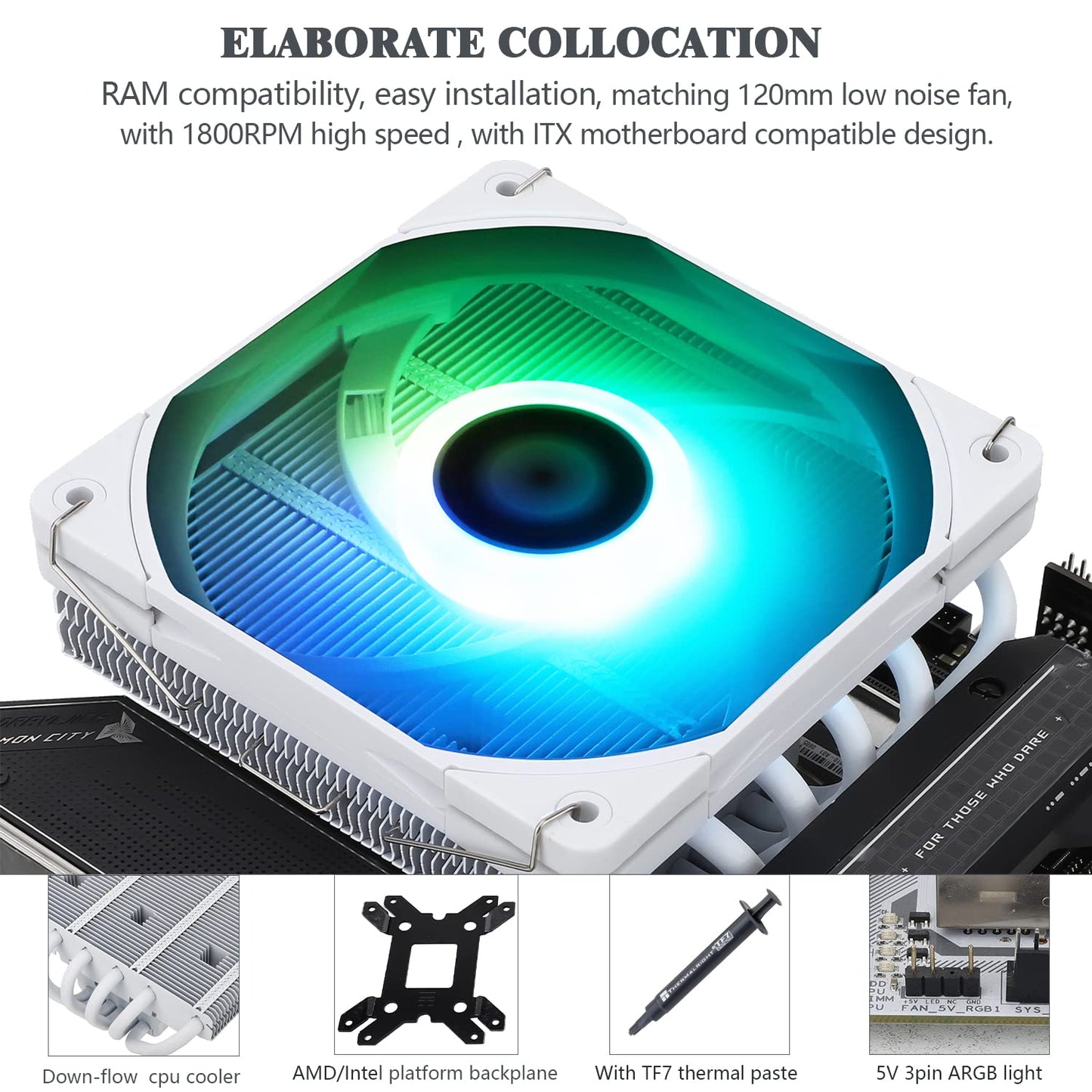 Thermalright AXP-120-X67 Black ARGB Low Profile CPU Air Cooler