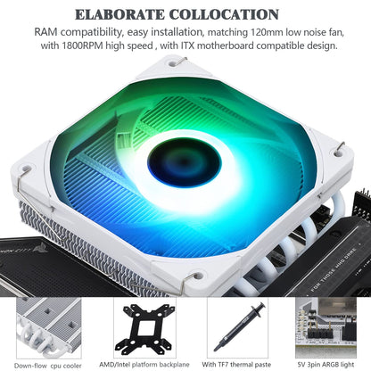Thermalright AXP-120-X67 Black ARGB Low Profile CPU Air Cooler