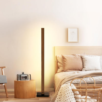 Lampa de podea EDISHINE Wooden 18W LED dimmabila 3000K greige