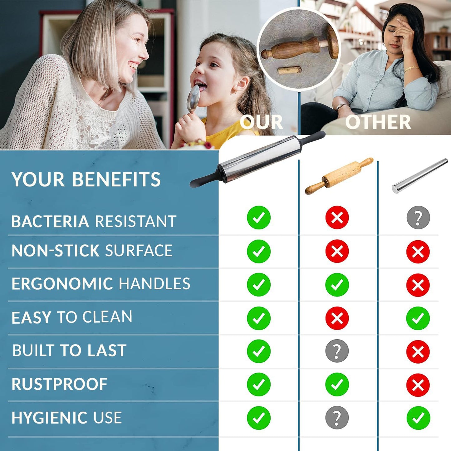 Sucitor Blackvapo inox cu inele de grosime 48 cm