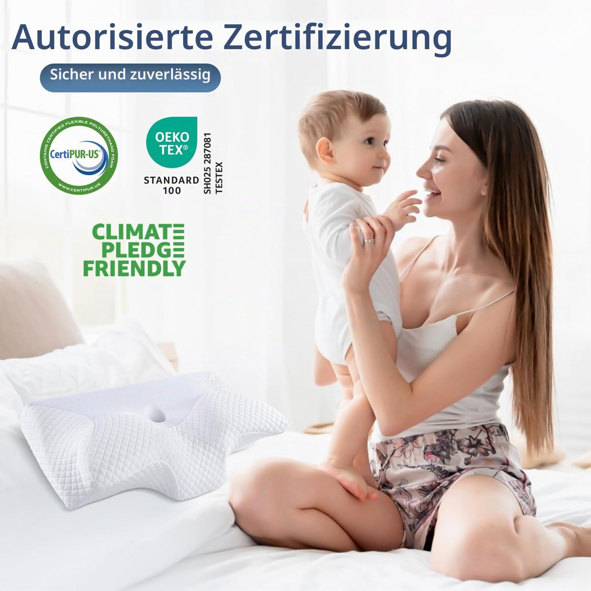 Perna cervicala HOMCA HCCP-01 Memory Foam ergonomica 60x35 cm