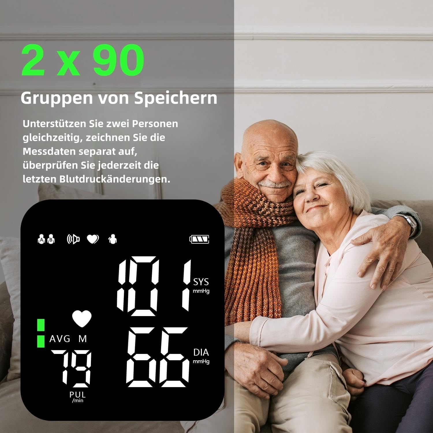 Pozlle Wrist Blood Pressure Monitor, Full Screen LED Display, HD Backlight, Easy to Use, Adjustable Cuff from 13.5 to 19.5 cm, Irregular Heart Beat Detection