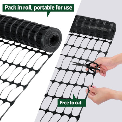 Gard plastic Ohuhu GPF-03 1m x 30m negru, rezistent UV