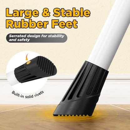 Scara plianta Urackify 4 trepte anti-alunecare 150 kg alba