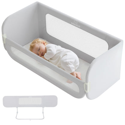 Protectie pat BabyAlly TA12-G 2 in 1 pliabila 185 cm crem
