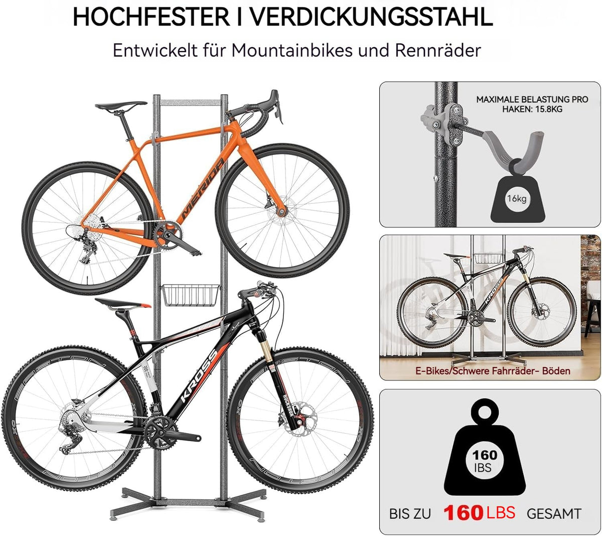Suport biciclete CXWXC TY-GJ001 70 kg, pliabil, aluminiu