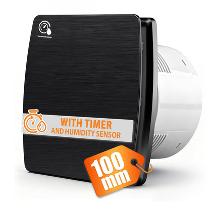 Ventilator baie Silver 100mm senzor umiditate timer 95 m3h