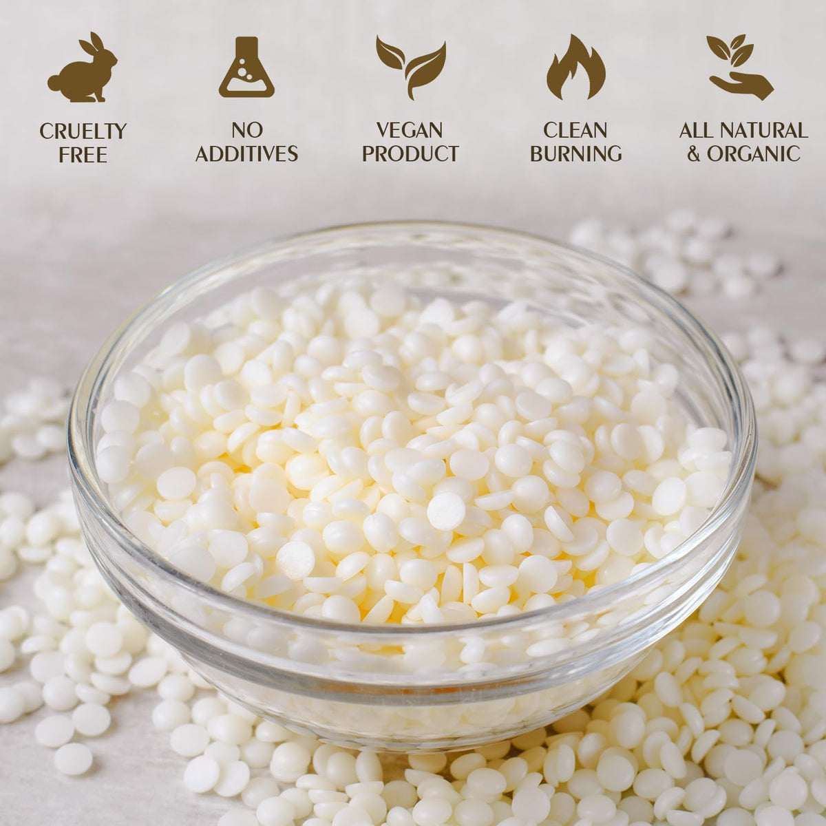 Ceara naturala de soia Waxcanpy pentru lumanari, 20lb