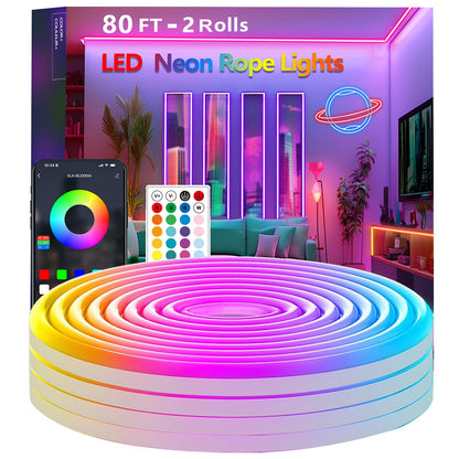 Banda LED Neon 10M RGB App Remote Music Sync IP65