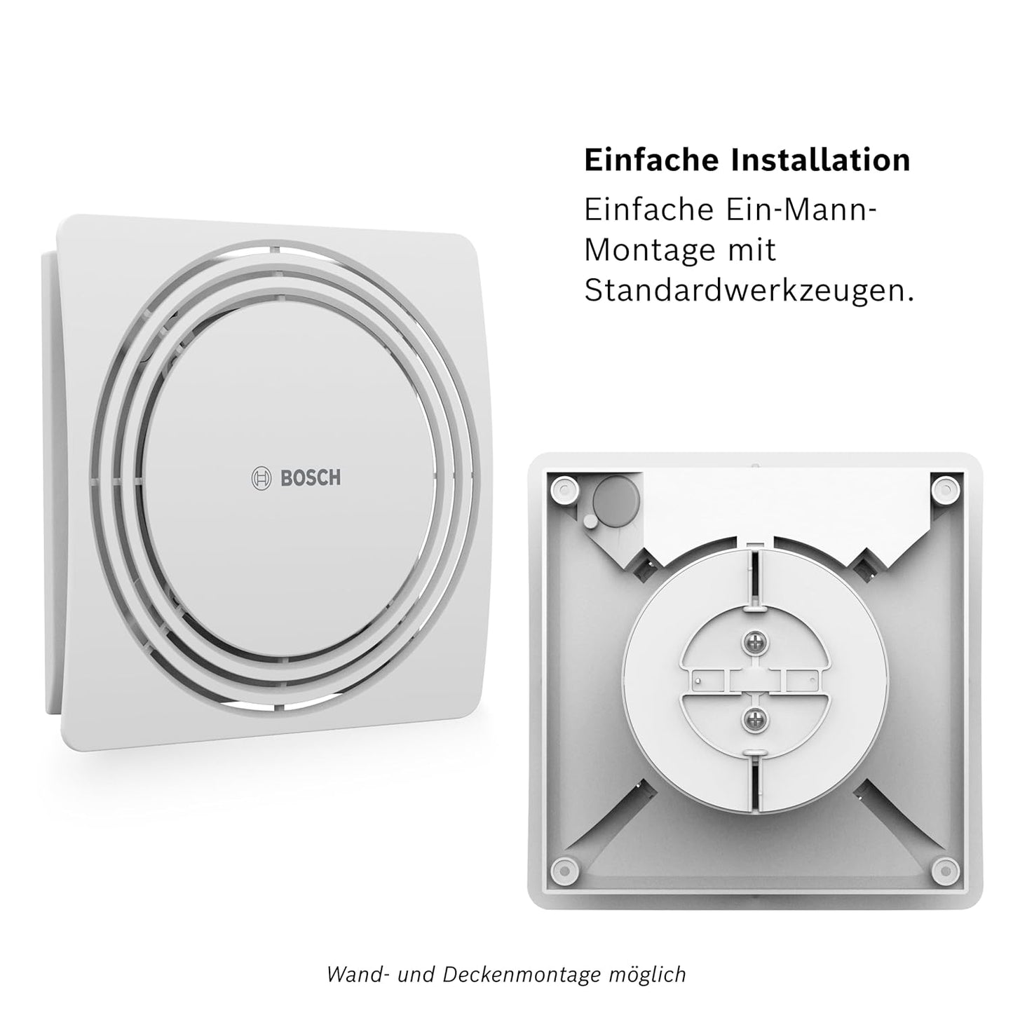 Bosch Quiet Bathroom Fan 1900 DH W125 - Bathroom Fan with Humidity Sensor