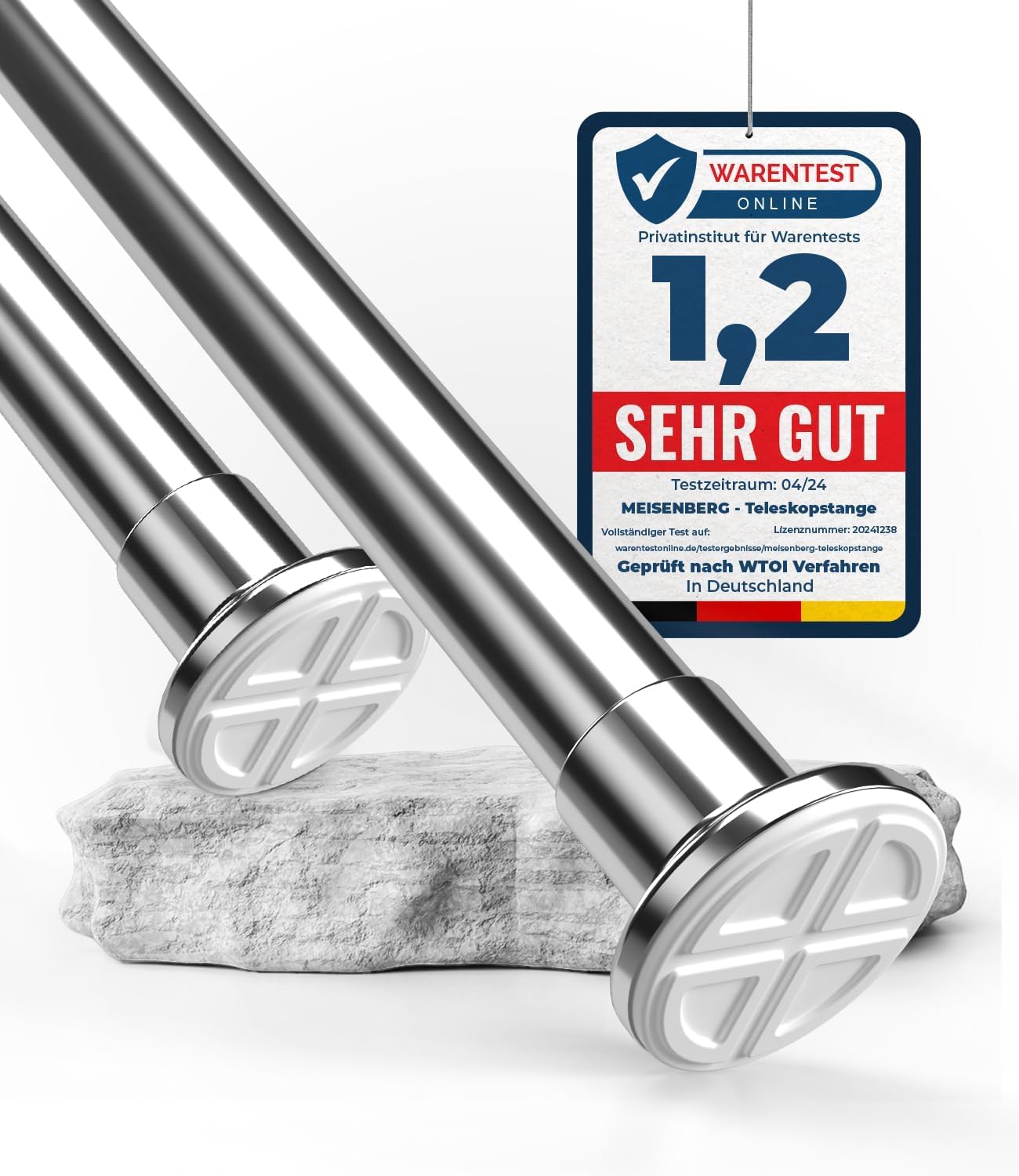 Tija perdea MEISENBERG extensibila 260-310 cm, otel 32 mm