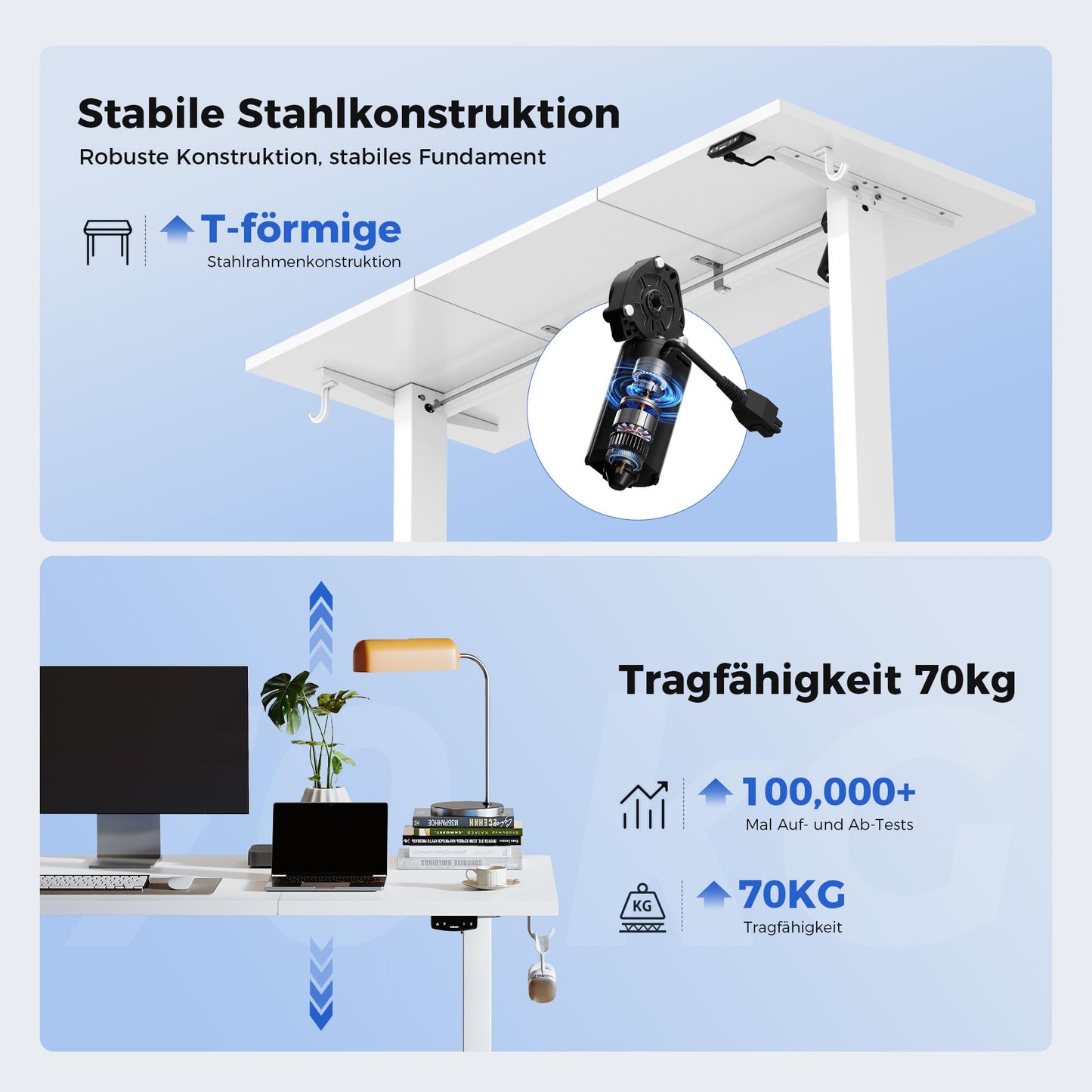 Birou Agilestic DJ Electric 140x60 cm reglabil electric anti-coliziune