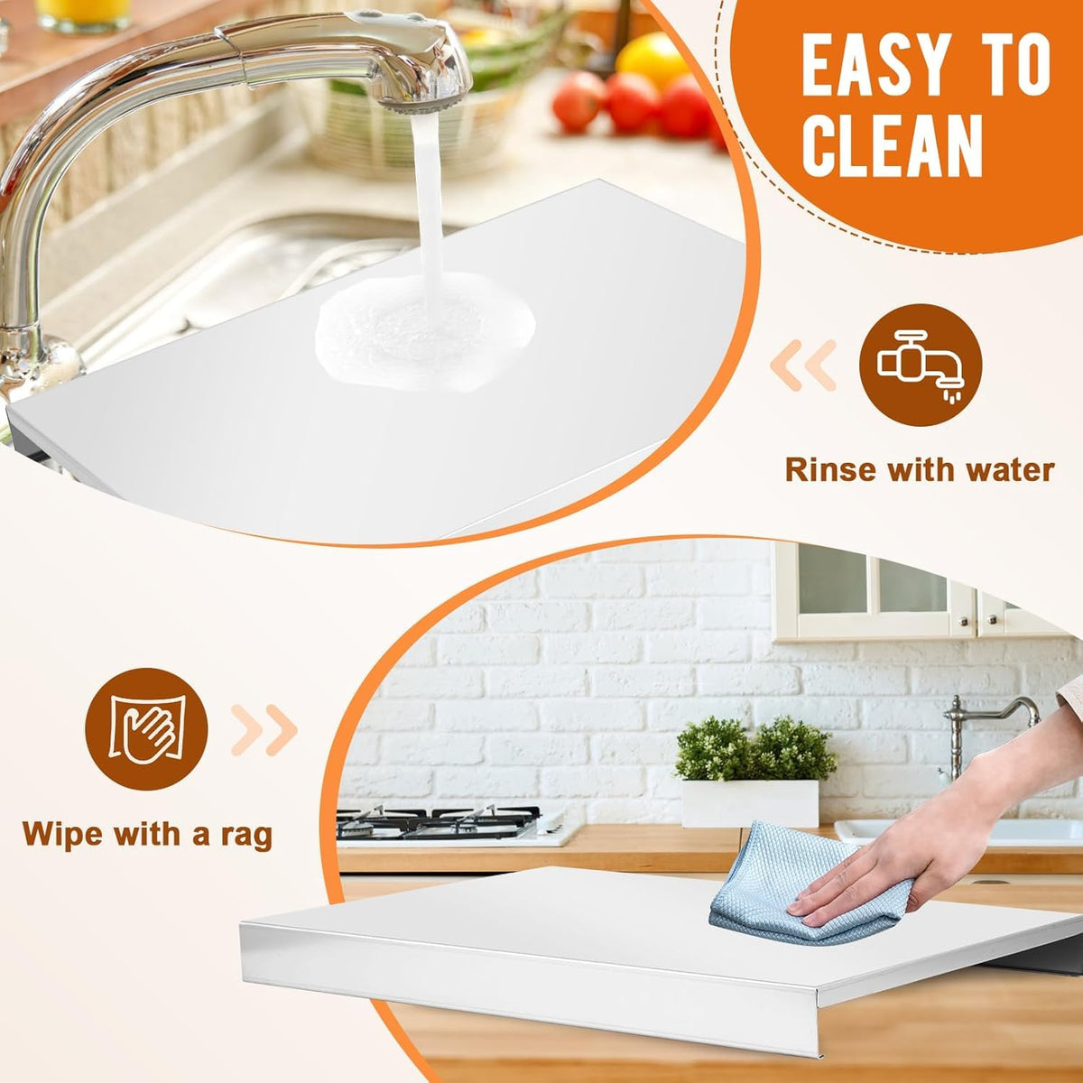 Protector plita YUCHENGTECH 76x56x7 cm inox spatiu suplimentar
