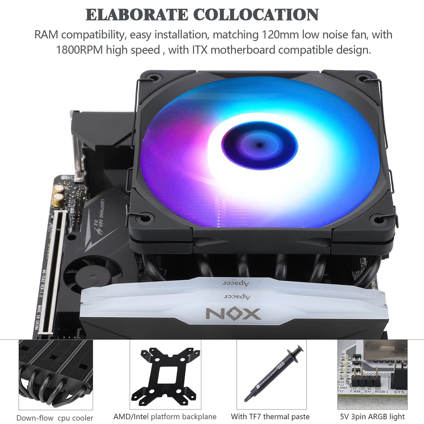 Thermalright AXP-120-X67 Black ARGB Low Profile CPU Air Cooler