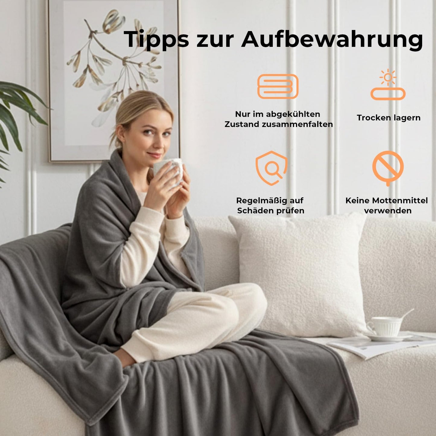 Patura electrica CELESTA Flannel 200x180 cm 9 trepte, auto-off