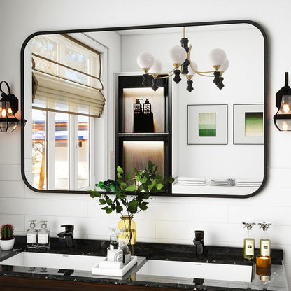 Oglinda Koonmi Gold 120x90 cm Nano Glass Cadru Aluminiu