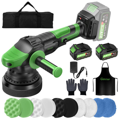 Masina de polisat auto Polizor orbital 15 mm 125 mm Ginour, 21V 2x3Ah, brushless 900W