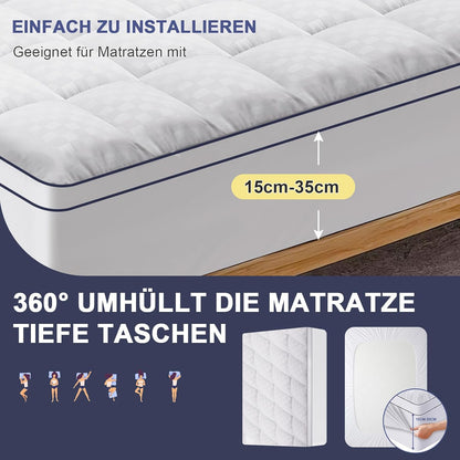 Topper Autsel 3D Topper 160 x 200 cm Microfibre 1200 GSM moale