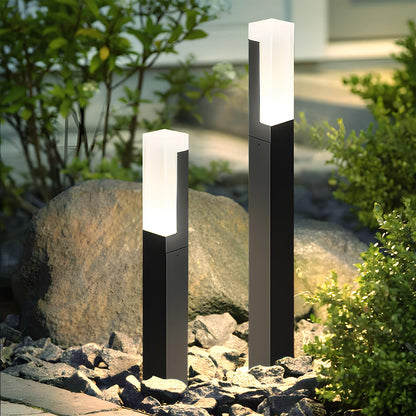 ZTWLEED Pack of 2 LED Path Lights, Outdoor, 6 W Bollard Light, Outdoor Natural White, 4000 K, IP65 Waterproof Garden Lighting for Lawn, Patio, Path, Garage, Black, 40 cm, 110-240 V