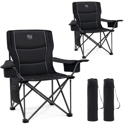 Set 2 Scaune camping TIMBER RIDGE 2 buc 200 kg sezut lat 63 cm