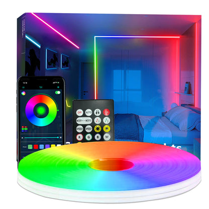 Banda LED Bvokon RGBIC Neon Rope Lights 20M Bluetooth App Remote
