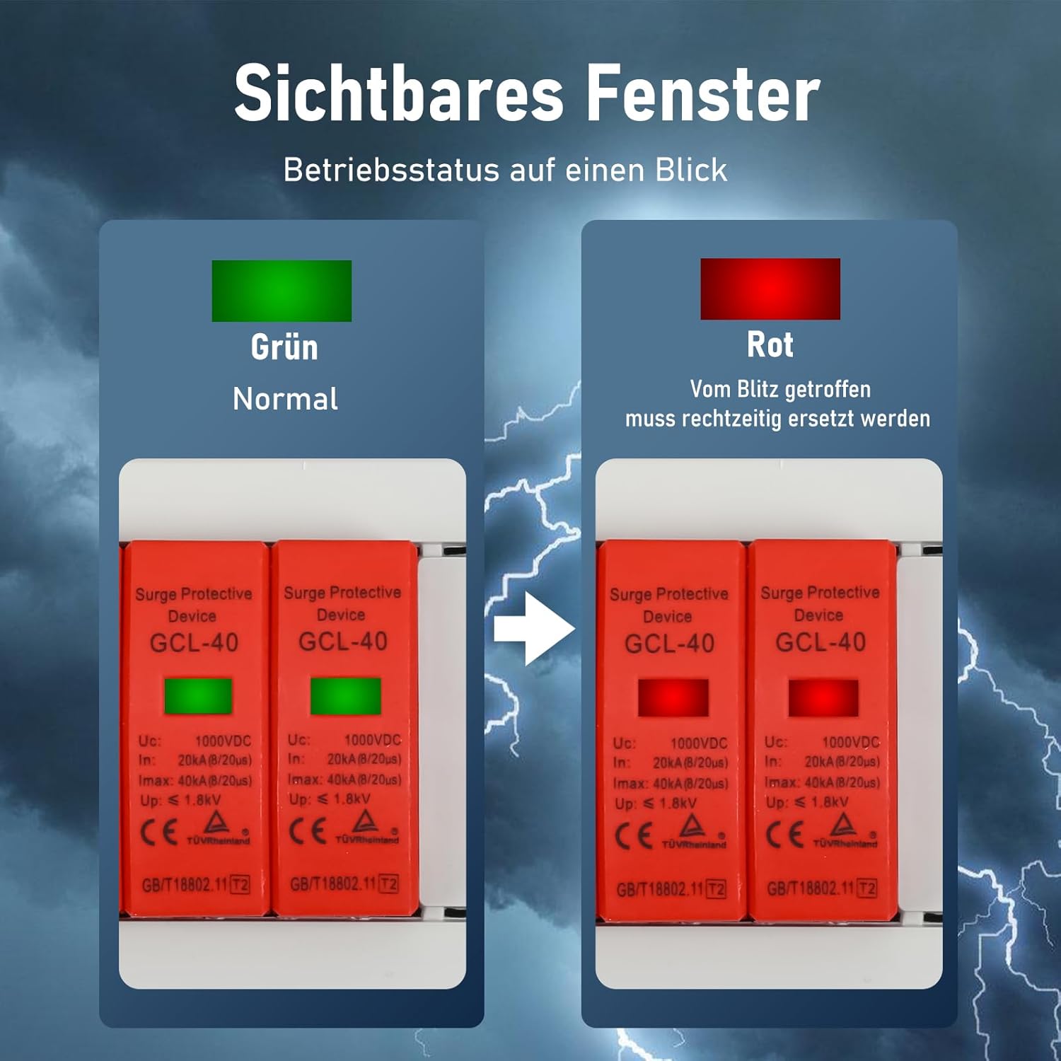 SROCHN Surge Protection PV DC 32A 1000V Lightning Protection Circuit Breaker IP65 Waterproof 3 Strings 18 Modules Solar PV Connection Box