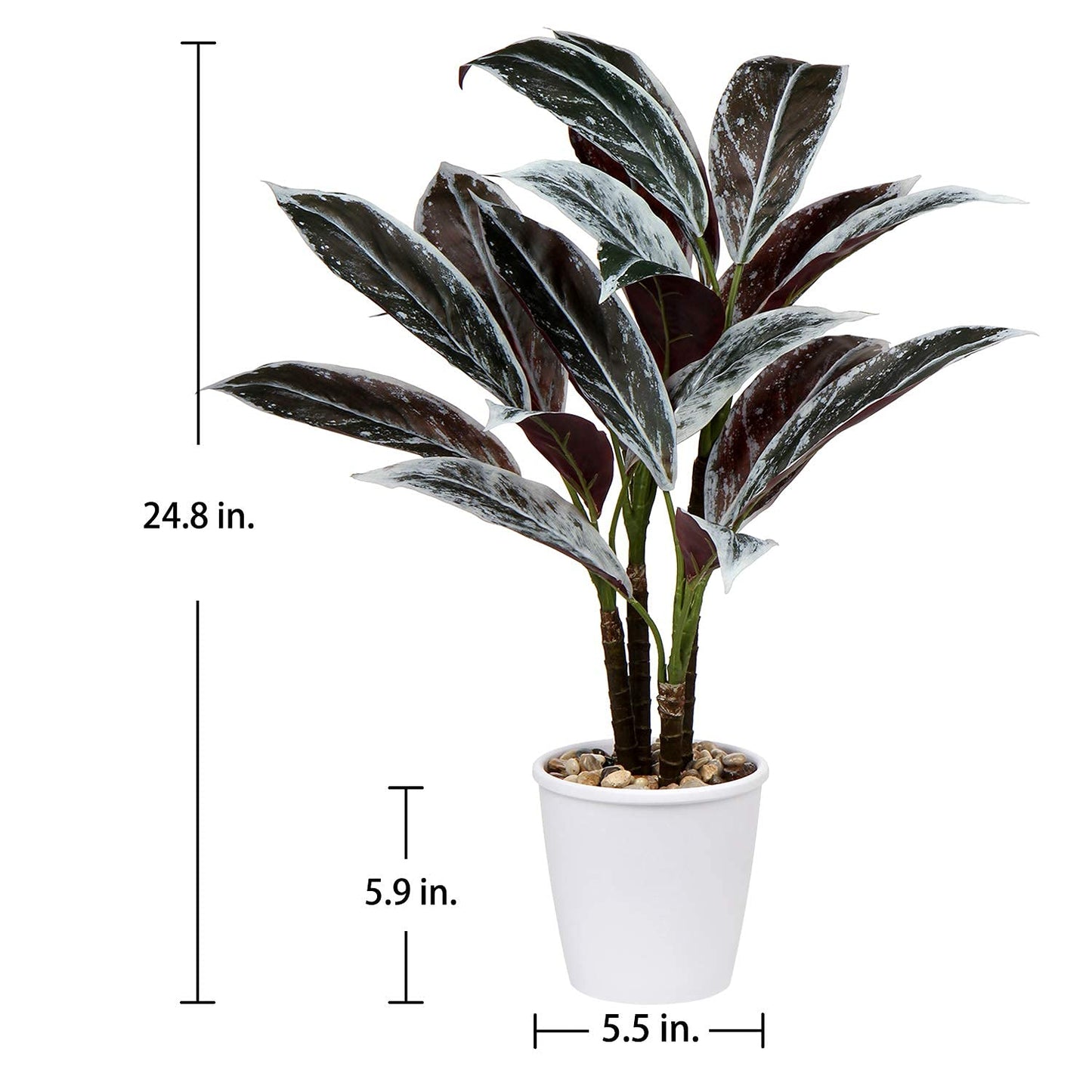 Planta artificiala Briful Cordyline Fruticosa 63 cm ghiveci decorativ