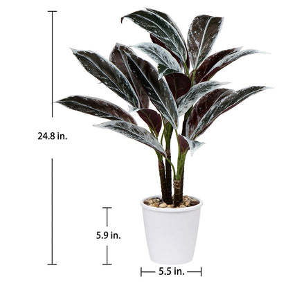 Planta artificiala Briful Cordyline Fruticosa 63 cm ghiveci decorativ