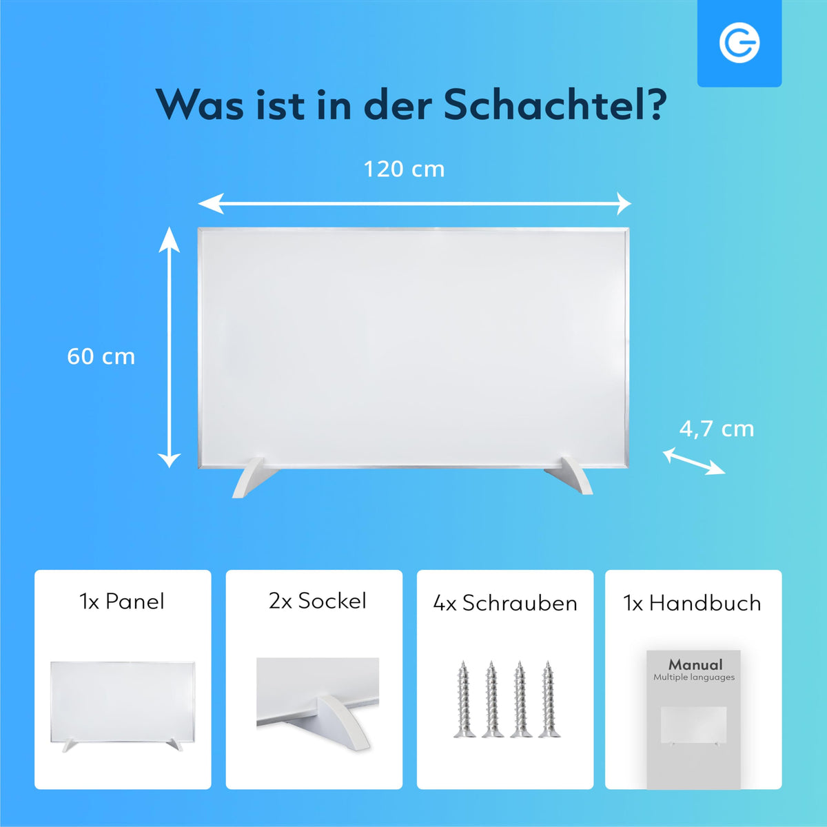 Incalzitor infrarosu Silvergear 3975 450W 90 x 50 cm alb